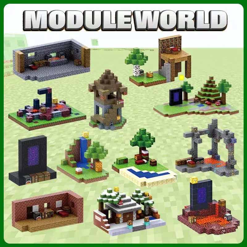 DIY200P Model Magnetic Building Blocks Mine Magnet World Set Toys STEM Montessori Stacking Cubes Construction Set Christmas Gift